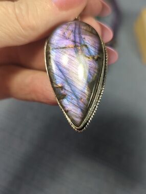 Labradorite Purple Flash Necklace